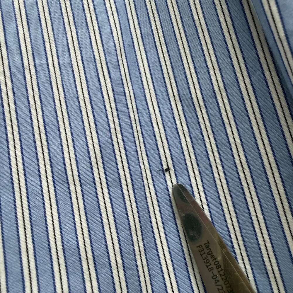 Maje Size M NEW Blue & White Striped Long Sleeve Button-Front Mini Shirt Dress - Picture 7 of 16